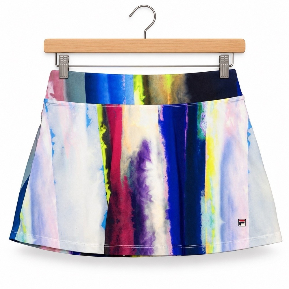 FILA women's L Tennis Skort GOLF pickleball Abstract Galaxy Retro Athletic